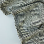 Load image into Gallery viewer, 1YD PRECUT; Black &amp; Ivory Yarn Dyed Hemp &amp; Organic Cotton Plaid
