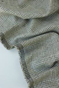 Black & Ivory Yarn Dyed Hemp & Organic Cotton Plaid