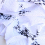 Load image into Gallery viewer, Black Embroidered Swiss Dot Cotton Lawn
