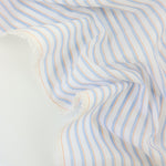 Load image into Gallery viewer, White/Baby Blue/Orange Stripe Cotton Shirting | Designer Deadstock
