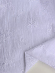 Load image into Gallery viewer, White Embroidered Cotton Slub Lawn