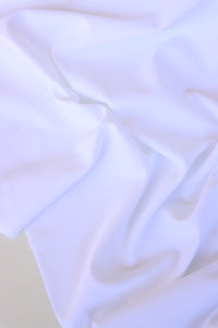 5YD 19IN REMNANT; Matte White K-Deer Athletic Nylon/Spandex Tricot
