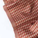 Load image into Gallery viewer, Rust &amp; Beige 1/4" Gingham Yarn Dyed Jacquard Knit
