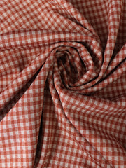 Load image into Gallery viewer, Rust &amp; Beige 1/4&quot; Gingham Yarn Dyed Jacquard Knit
