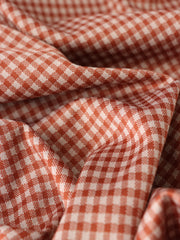 Load image into Gallery viewer, Rust &amp; Beige 1/4&quot; Gingham Yarn Dyed Jacquard Knit
