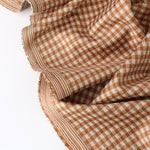 Load image into Gallery viewer, Toffee &amp; Beige 1/4" Gingham Yarn Dyed Jacquard Knit
