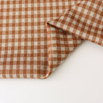 Load image into Gallery viewer, Toffee &amp; Beige 1/4" Gingham Yarn Dyed Jacquard Knit
