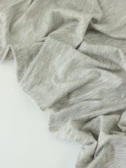 Load image into Gallery viewer, Light Heather Gray Bamboo Spandex | Designer Deadstock