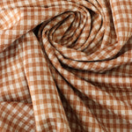 Load image into Gallery viewer, Toffee &amp; Beige 1/4" Gingham Yarn Dyed Jacquard Knit

