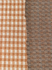 Load image into Gallery viewer, Toffee &amp; Beige 1/4&quot; Gingham Yarn Dyed Jacquard Knit

