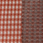 Load image into Gallery viewer, Rust &amp; Beige 1/4" Gingham Yarn Dyed Jacquard Knit

