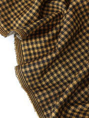 Load image into Gallery viewer, Black &amp; Yellow 1/4&quot; Gingham Yarn Dyed Jacquard Knit
