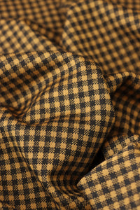 Black & Yellow 1/4" Gingham Yarn Dyed Jacquard Knit