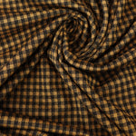 Load image into Gallery viewer, Black &amp; Yellow 1/4" Gingham Yarn Dyed Jacquard Knit
