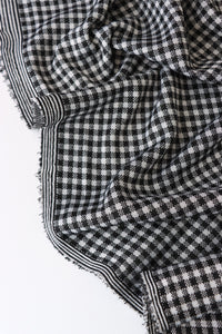 Black & Ivory 1/4" Gingham Yarn Dyed Jacquard Knit