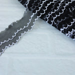 Load image into Gallery viewer, 10YDS Black 1&quot; Wide Embroidered Lace Trim
