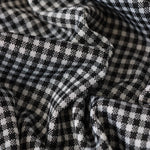 Load image into Gallery viewer, Black &amp; Ivory 1/4" Gingham Yarn Dyed Jacquard Knit
