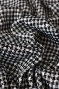 Black & Ivory 1/4" Gingham Yarn Dyed Jacquard Knit