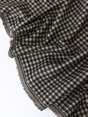 Load image into Gallery viewer, Black &amp; Beige 1/4&quot; Gingham Yarn Dyed Jacquard Knit
