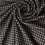 Load image into Gallery viewer, Black &amp; Beige 1/4" Gingham Yarn Dyed Jacquard Knit
