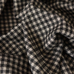 Load image into Gallery viewer, Black &amp; Beige 1/4" Gingham Yarn Dyed Jacquard Knit
