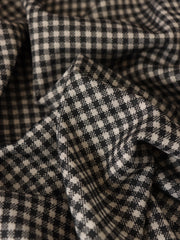 Load image into Gallery viewer, Black &amp; Beige 1/4&quot; Gingham Yarn Dyed Jacquard Knit
