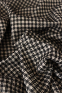 Black & Beige 1/4" Gingham Yarn Dyed Jacquard Knit