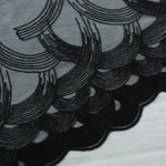 Load image into Gallery viewer, 5YDS Black 9.5" Wide Embroidered Lace Trim
