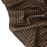 Load image into Gallery viewer, Black &amp; Brown 1/4" Gingham Yarn Dyed Jacquard Knit
