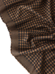 Load image into Gallery viewer, Black &amp; Brown 1/4" Gingham Yarn Dyed Jacquard Knit