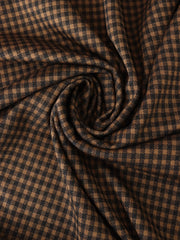 Load image into Gallery viewer, Black &amp; Brown 1/4" Gingham Yarn Dyed Jacquard Knit