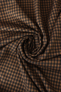 Black & Brown 1/4" Gingham Yarn Dyed Jacquard Knit