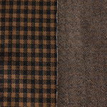 Load image into Gallery viewer, Black &amp; Brown 1/4" Gingham Yarn Dyed Jacquard Knit

