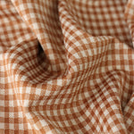 Load image into Gallery viewer, Toffee &amp; Beige 1/4" Gingham Yarn Dyed Jacquard Knit
