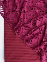 Load image into Gallery viewer, Layering Duos #7 | Swim/Activewear Fabric Bundles | 2YDS Mesh/Lace + 1YD Solid
