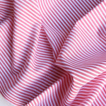 Load image into Gallery viewer, Red &amp; White Mini Stripe Cotton Shirting | Designer Deadstock

