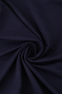 Classic Navy Viscose Nylon Ponte