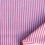 Load image into Gallery viewer, Red &amp; White Mini Stripe Cotton Shirting | Designer Deadstock

