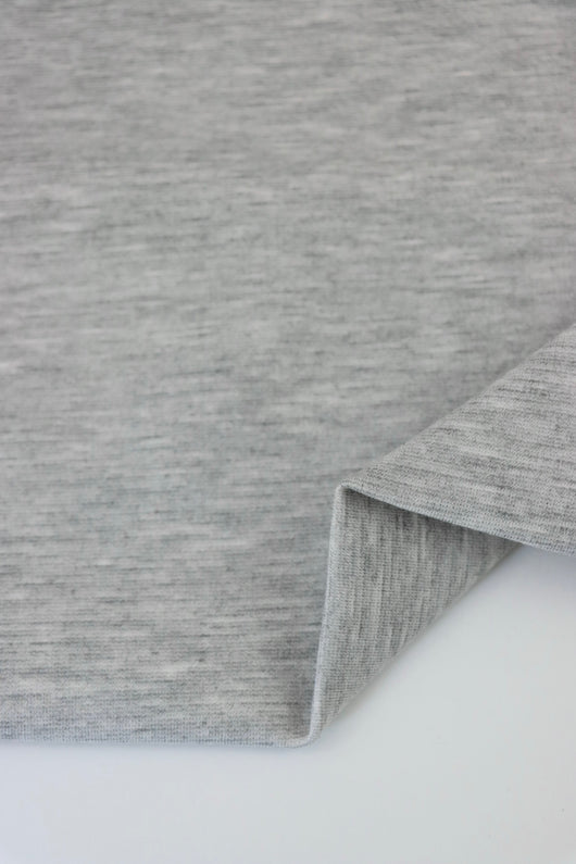 Heather Gray Viscose Nylon Ponte