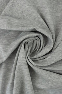 Heather Gray Viscose Nylon Ponte