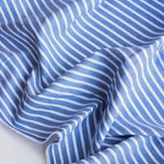 Load image into Gallery viewer, Denim &amp; Ivory Stripe Cotton Shirting | Designer Deadstock
