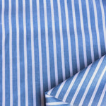 Load image into Gallery viewer, Denim &amp; Ivory Stripe Cotton Shirting | Designer Deadstock
