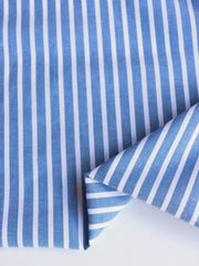 Load image into Gallery viewer, Denim &amp; Ivory Stripe Cotton Shirting | Designer Deadstock