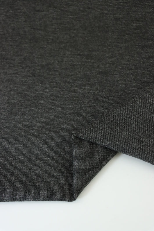 Heathered Charcoal Viscose Nylon Ponte