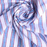 Load image into Gallery viewer, Red/White/Blue Textured Vertical Stripe Rayon | Designer Deadstock
