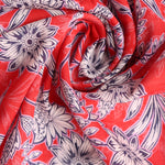 Load image into Gallery viewer, Red Floral Cotton Organza | Designer Deadstock
