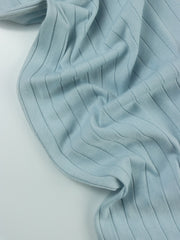 Load image into Gallery viewer, 2YD 9IN REMNANT; Dusty Blue Seville Wide Rib Knit