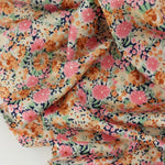 Load image into Gallery viewer, Pink/Peach/Yellow Mini Floral Satin
