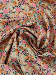 Load image into Gallery viewer, Pink/Peach/Yellow Mini Floral Satin
