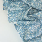 Load image into Gallery viewer, Chambray/White Mini Floral Satin

